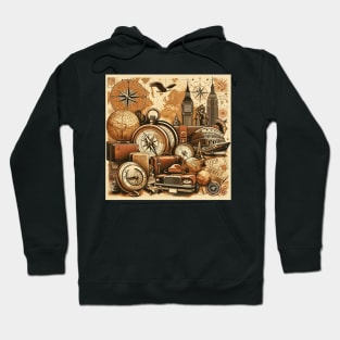 Retro Journey: Vintage Travel Elegance Hoodie